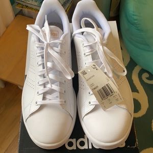 Adidas Stan Smith Shoes- white with gold accents